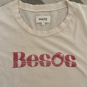 MATE the Label Cream Tee with Red Graphic